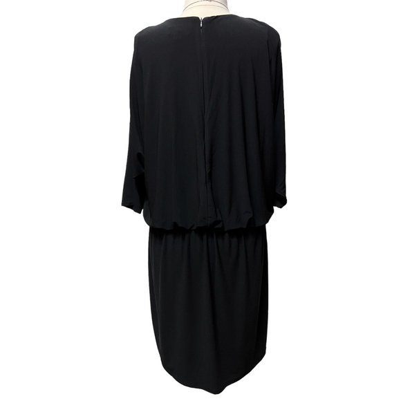 Black midi dress with rhinestone accents - Picture 5 of 6